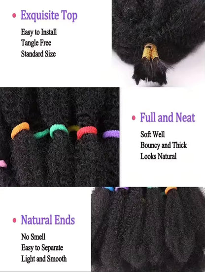 Nobles Gold Afro Kinky Marley Hair – Synthetic Crochet Wig & Braiding Hair